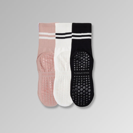 3 pairs of anti-slip yoga socks